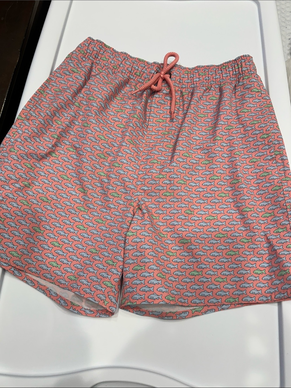 Boys bathing suit Fish-Print Swim Shorts with Drawstring class club lk new 18-20